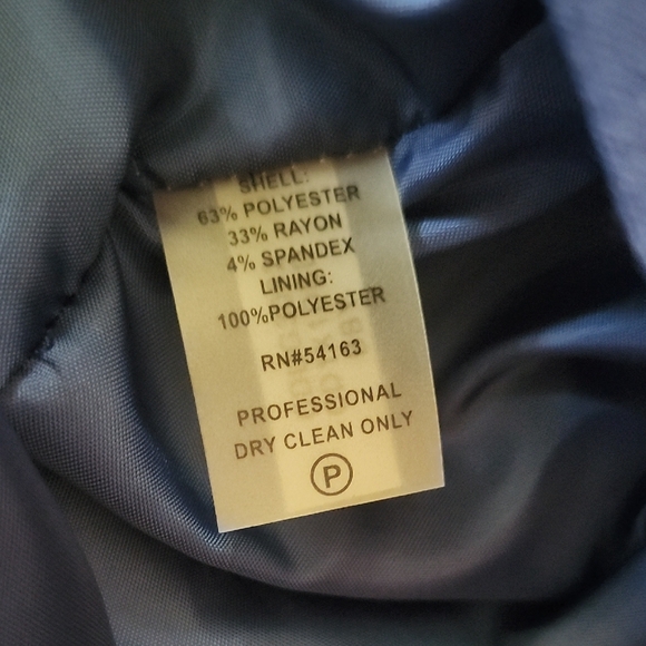 Calvin Klein Blue Cap Sleeve Faux Wrap Sheath Dress with Belt Size 4 - Picture 8 of 8